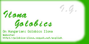 ilona golobics business card